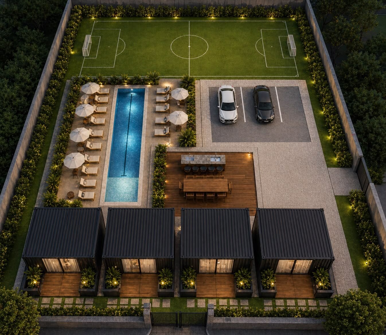 Projeto residencial e lazer