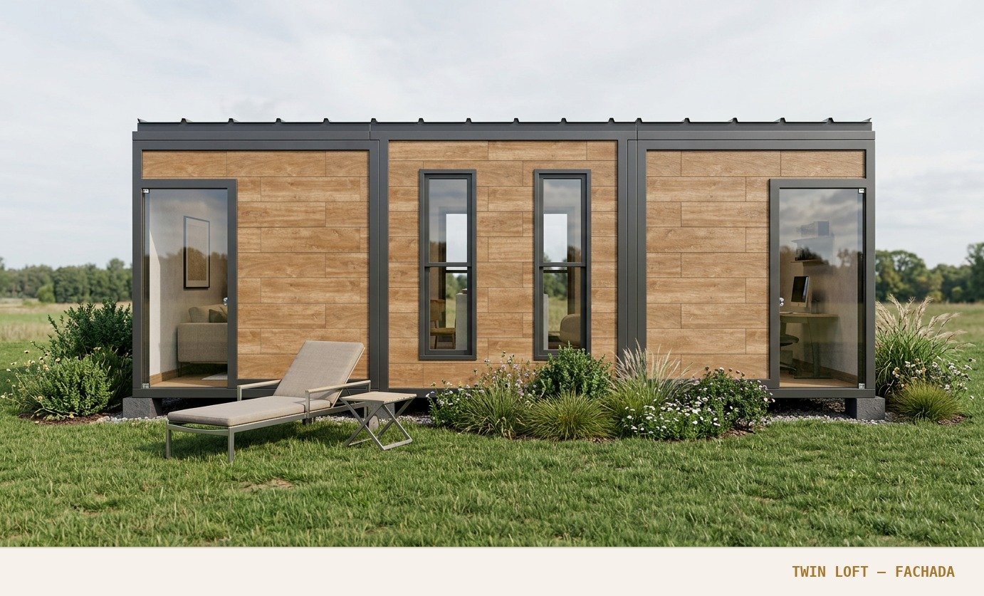 Twin Loft implantado na paisagem